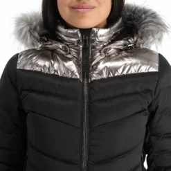 Kelly, Down Jacket Chaqueta De Esquí Mujeres Stone Negro -PARQUE DE ESQUI kelly down jacket aa jas gevoerd dames stone zwart 22kelly101v1 BI 07