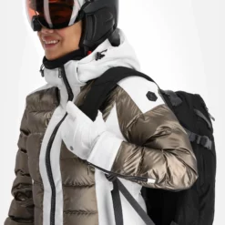 Kelly, Softshell Jacket Chaqueta De Esquí Softshell Mujeres Blanco, Goud -PARQUE DE ESQUI kelly softshell jacket ac softshell jas dames goud wit 22kelly104v4 BI 05