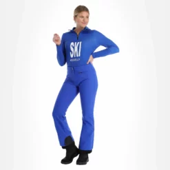 Kelly, Softshell Pants Pantalones De Esquí Softshell Mujeres Ocean Azul