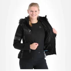 Kilpi, Aniela-W Chaqueta De Esquí Mujeres Negro -PARQUE DE ESQUI kilpi aniela w aa jas gevoerd dames zwart AA21kil120a BI 05
