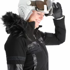 Kilpi, Aniela-W Chaqueta De Esquí Mujeres Negro -PARQUE DE ESQUI kilpi aniela w aa jas gevoerd dames zwart AA21kil120a BI 06