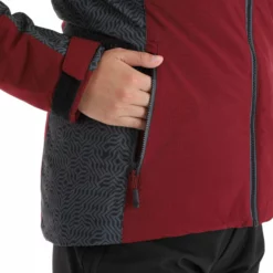 Kilpi, Flip-W Chaqueta De Esquí Mujeres Dark Rojo -PARQUE DE ESQUI kilpi flip w aa jas gevoerd dames dark rood 22kilpi108v1 BI 11