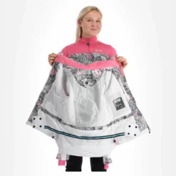 Kilpi, Lena-W Chaqueta De Esquí Modelo Calentado Mujeres Blanco -PARQUE DE ESQUI kilpi lena w aa jas gevoerd dames wit 22kilpi103v1 BI 05