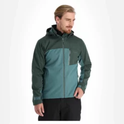 Kilpi, Ravio-M Chaqueta De Esquí Softshell Hombres Dark Verde -PARQUE DE ESQUI kilpi ravio m ac softshell jas heren dark groen 22kilpi143v4 BI 04