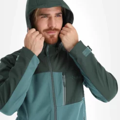 Kilpi, Ravio-M Chaqueta De Esquí Softshell Hombres Dark Verde -PARQUE DE ESQUI kilpi ravio m ac softshell jas heren dark groen 22kilpi143v4 BI 06