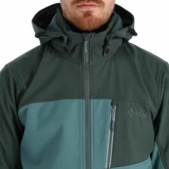 Kilpi, Ravio-M Chaqueta De Esquí Softshell Hombres Dark Verde -PARQUE DE ESQUI kilpi ravio m ac softshell jas heren dark groen 22kilpi143v4 BI 07