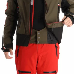 Luhta, Ahmo Chaqueta De Esquí Hombres Dark Olive Verde -PARQUE DE ESQUI luhta ahmo aa jas gevoerd heren dark olive groen 22luhta132v1 BI 09