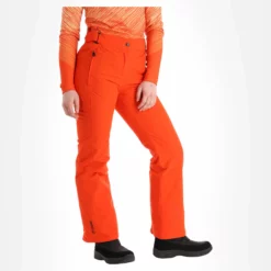 Maier Sports, Vroni Slim Pantalones De Esquí Modelo Pequeño Mujeres Siren Rojo -PARQUE DE ESQUI maier sports vroni slim ba skibroek gevoerd short model dames 22maier207v2 BI 04