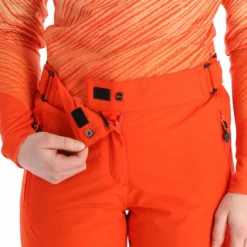 Maier Sports, Vroni Slim Pantalones De Esquí Modelo Pequeño Mujeres Siren Rojo -PARQUE DE ESQUI maier sports vroni slim ba skibroek gevoerd short model dames 22maier207v2 BI 05