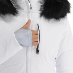 Poivre Blanc, Stretch Ski Jacket Chaqueta De Esquí Mujeres Blanco -PARQUE DE ESQUI poivre blanc stretch ski jacket aa jas gevoerd dames wit 22poivr104v4 BI 11