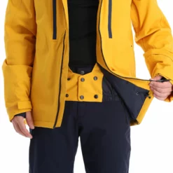 Protest, Prttimo Chaqueta De Esquí Hombres Dark Amarillo -PARQUE DE ESQUI protest prttimo aa jas gevoerd heren dark geel 22prote113v4 BI 07