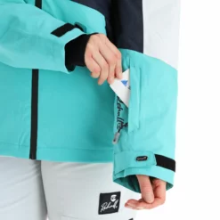 Rehall, Elly-R Chaqueta De Esquí Mujeres Jeans Azul -PARQUE DE ESQUI rehall elly r aa jas gevoerd dames jeans blauw 22rehal138v1 BI 08