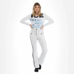 Sportalm Kitzbühel, 9828003540 Pantalones De Esquí Softshell Mujeres Optical Blanco
