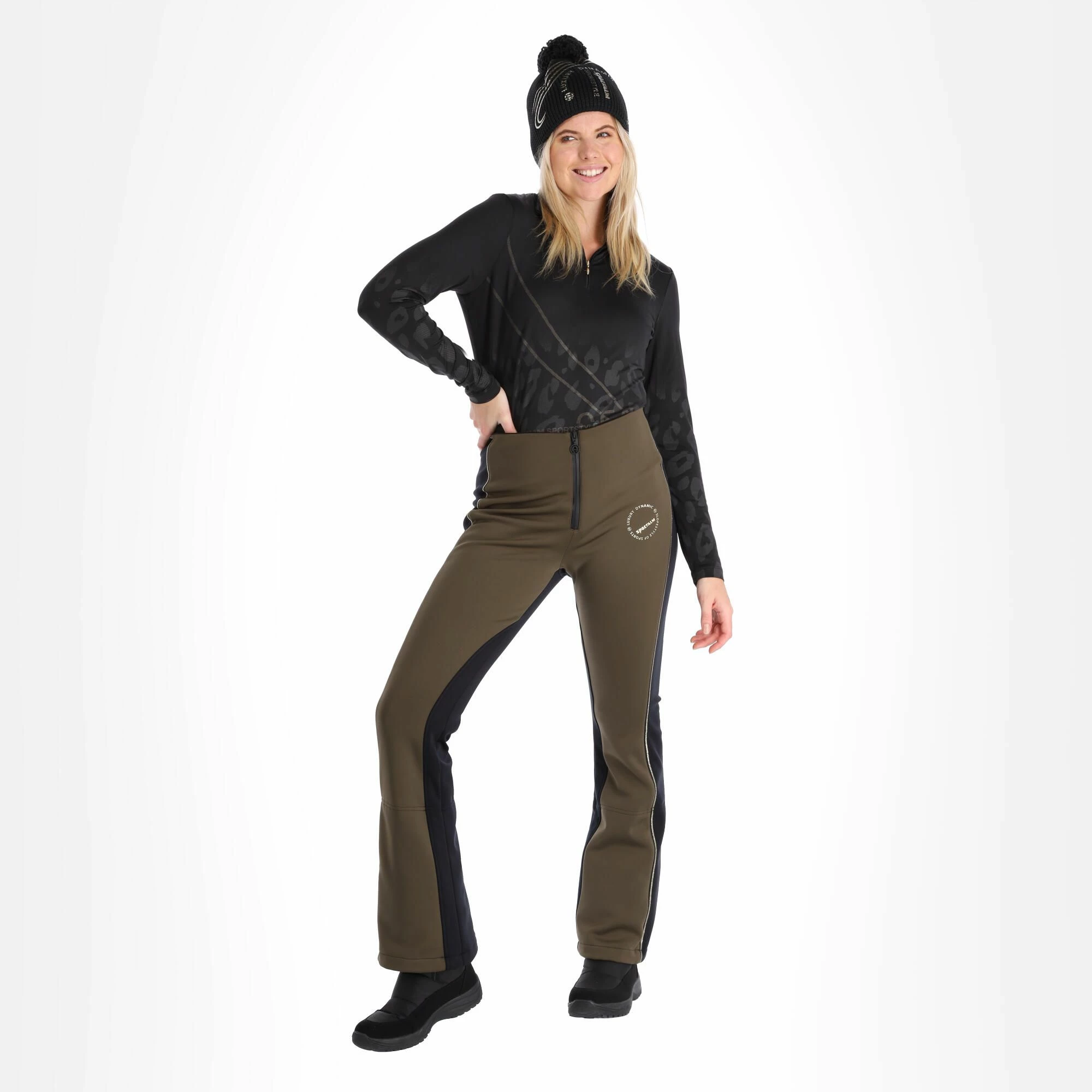 Sportalm Kitzbühel, 9828008545 Pantalones De Esquí Softshell Mujeres Olive Negro, Verde 1 Sportalm Kitzbühel, 9828008545 Pantalones De Esquí Softshell Mujeres Olive Negro, Verde