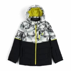Spyder, Impulse Synthetic Chaqueta De Esquí Niños Tree Line Blanco, Negro