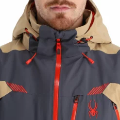 Spyder, Leader Chaqueta De Esquí Hombres Ebony Gris 22 Spyder, Leader Chaqueta De Esquí Hombres Ebony Gris -PARQUE DE ESQUI spyder leader aa jas gevoerd heren ebony grijs 22spyde133v4 BI 07