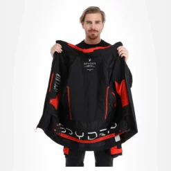 Spyder, Monterosa Gtx Chaqueta De Esquí Hombres Volcano Negro, Rojo -PARQUE DE ESQUI spyder monterosa gtx aa jas gevoerd heren charcoal grijs zwart 22spyde116v1 BI 06