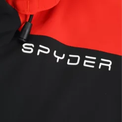 Spyder, Monterosa Gtx Chaqueta De Esquí Hombres Volcano Negro, Rojo -PARQUE DE ESQUI spyder monterosa gtx aa jas gevoerd heren charcoal grijs zwart 22spyde116v1 BI 15