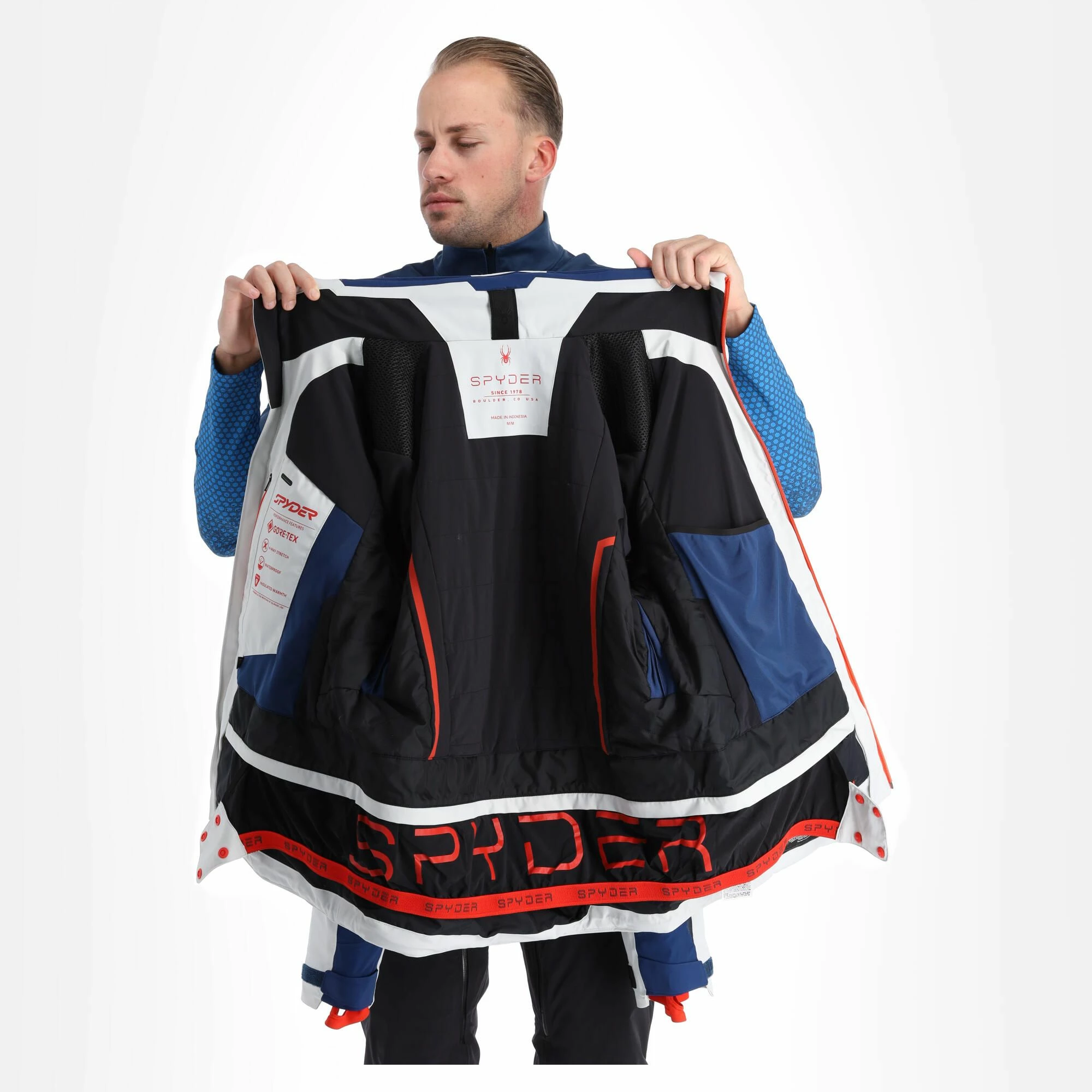 Spyder, Monterosa Gtx Chaqueta De Esquí Hombres Glacier Azul, Blanco 6 Spyder, Monterosa Gtx Chaqueta De Esquí Hombres Glacier Azul, Blanco - Imagen 6