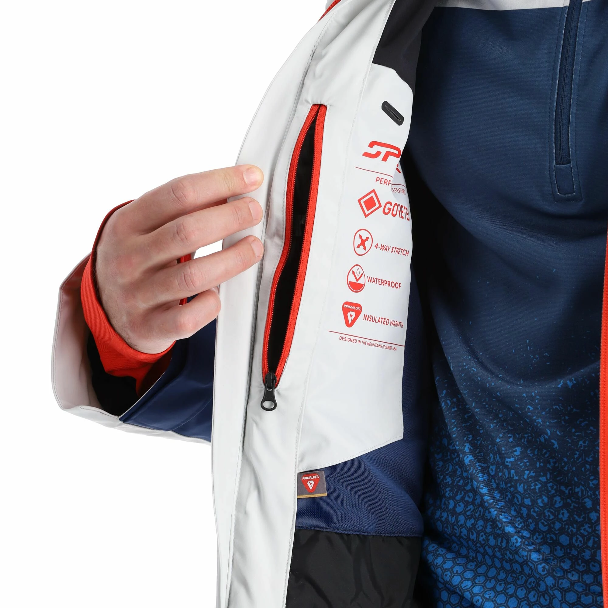 Spyder, Monterosa Gtx Chaqueta De Esquí Hombres Glacier Azul, Blanco 16 Spyder, Monterosa Gtx Chaqueta De Esquí Hombres Glacier Azul, Blanco - Imagen 16