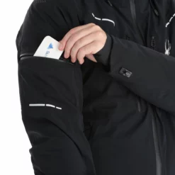 Spyder, Pinnacle Gtx Chaqueta De Esquí Hombres Negro -PARQUE DE ESQUI spyder pinnacle gtx aa jas gevoerd heren zwart 22spyde131v1 BI 11