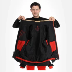 Spyder, Seventy - Eight Chaqueta De Esquí Hombres Charcoal Marrón, Negro -PARQUE DE ESQUI spyder seventy eight aa jas gevoerd heren charcoal bruin zwart 22spyde135v2 BI 06