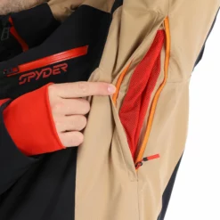 Spyder, Seventy - Eight Chaqueta De Esquí Hombres Charcoal Marrón, Negro -PARQUE DE ESQUI spyder seventy eight aa jas gevoerd heren charcoal bruin zwart 22spyde135v2 BI 08