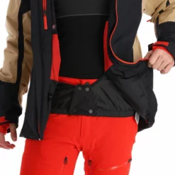 Spyder, Seventy - Eight Chaqueta De Esquí Hombres Charcoal Marrón, Negro -PARQUE DE ESQUI spyder seventy eight aa jas gevoerd heren charcoal bruin zwart 22spyde135v2 BI 11