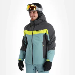 Spyder, Seventy - Eight Chaqueta De Esquí Hombres Ebony Tundra Gris -PARQUE DE ESQUI spyder seventy eight aa jas gevoerd heren ebony tundra grijs 22spyde135v3 BI 04