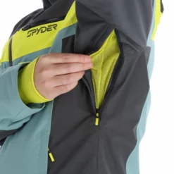 Spyder, Seventy - Eight Chaqueta De Esquí Hombres Ebony Tundra Gris -PARQUE DE ESQUI spyder seventy eight aa jas gevoerd heren ebony tundra grijs 22spyde135v3 BI 12