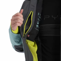 Spyder, Seventy - Eight Chaqueta De Esquí Hombres Ebony Tundra Gris -PARQUE DE ESQUI spyder seventy eight aa jas gevoerd heren ebony tundra grijs 22spyde135v3 BI 13