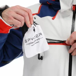 Spyder, Titan Chaqueta De Esquí Hombres Glacier Azul, Blanco -PARQUE DE ESQUI spyder titan aa jas gevoerd heren glacier blauw wit 22spyde134v2 BI 12