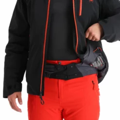 Spyder, Vanqysh Gtx Chaqueta De Esquí Hombres Charcoal Gris, Negro -PARQUE DE ESQUI spyder vanqysh gtx aa jas gevoerd heren charcoal grijs zwart 22spyde130v1 BI 09