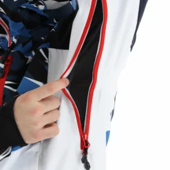 Sun Valley, Drascor Chaqueta De Esquí Hombres Blanco -PARQUE DE ESQUI sun valley drascor aa jas gevoerd heren wit 22suva102v1 BI 09