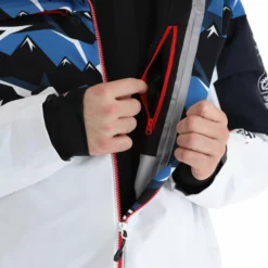 Sun Valley, Drascor Chaqueta De Esquí Hombres Blanco -PARQUE DE ESQUI sun valley drascor aa jas gevoerd heren wit 22suva102v1 BI 15