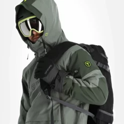 Tenson, Aerismo Jackorak Chaqueta De Esquí Hombres Grey Verde -PARQUE DE ESQUI tenson aerismo jackorak aa jas gevoerd heren grey groen 22tenso109v2 BI 05