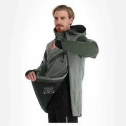 Tenson, Aerismo Jackorak Chaqueta De Esquí Hombres Grey Verde -PARQUE DE ESQUI tenson aerismo jackorak aa jas gevoerd heren grey groen 22tenso109v2 BI 06
