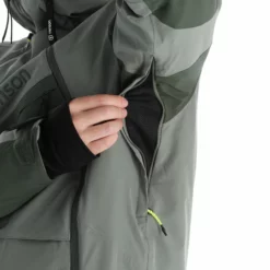 Tenson, Aerismo Jackorak Chaqueta De Esquí Hombres Grey Verde -PARQUE DE ESQUI tenson aerismo jackorak aa jas gevoerd heren grey groen 22tenso109v2 BI 12