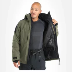 Tenson, Core Ski Jacket Chaqueta De Esquí Hombres Olive Verde -PARQUE DE ESQUI tenson corepc plus jkt aa jas gevoerd heren olive groen AA11ten101d BI 05