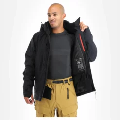 Tenson, Core Ski Jacket Chaqueta De Esquí Hombres Negro -PARQUE DE ESQUI tenson corepc plus jkt aa jas gevoerd heren zwart AA11ten101e BI 05