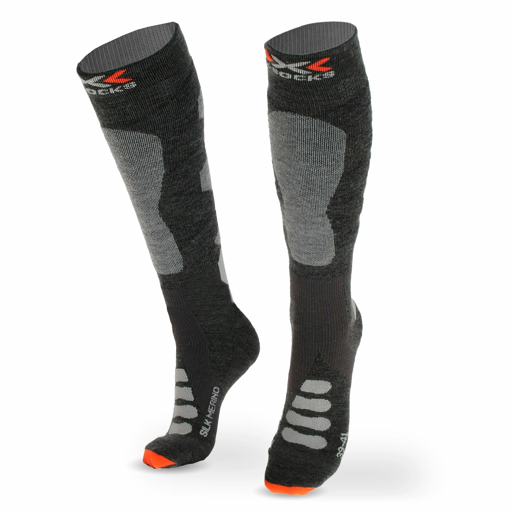 X-socks, Ski Silk Merino 4.0 Calcetines De Esquí Hombres Anthracite Gris, Negro 1 X-socks, Ski Silk Merino 4.0 Calcetines De Esquí Hombres Anthracite Gris, Negro