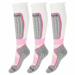 Deluni, 3 Paar Junior Calcetines De Esquí Niños Blanco