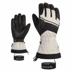 Ziener, Garni As(R) Aw Guantes De Esquí Hombres Beige, Zilver